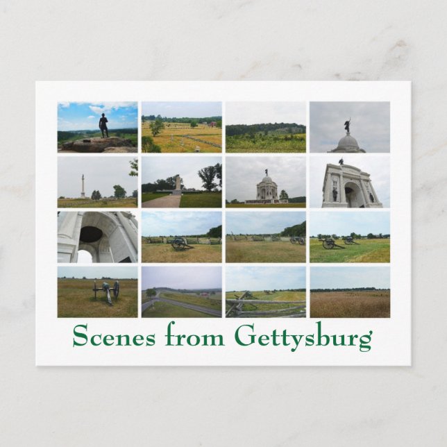 Scenes från Gettysburg Vykort (Framsida)