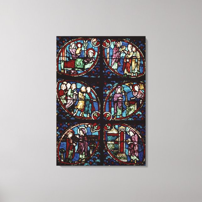 Scenes från Saint-John-baptisternas liv Canvastryck (Framsida)