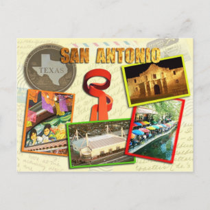 Scenes från San Antonio, Texas Vykort