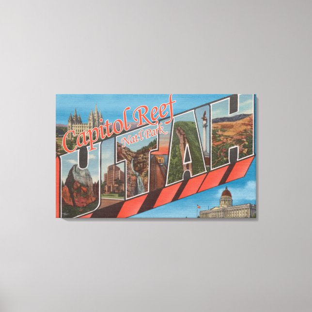 Scenes i stora Brev - Huvudstad Reef Nat'l Park, U Canvastryck (Framsida)