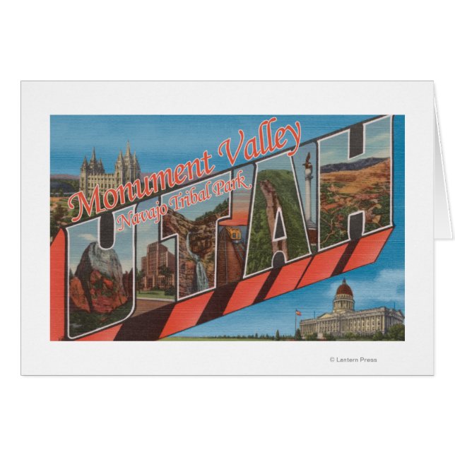 Scenes i stora Brev - Monument Valley, UT Hälsningskort (Framsidan Horizontal)