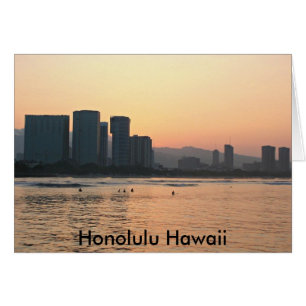 Scenes of Honolulu Hälsningskort