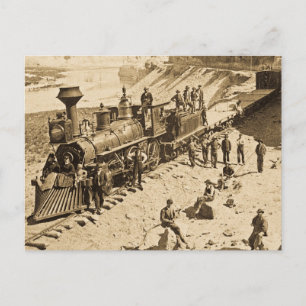 Scenes on Union Pacific Railroad Sepia Vykort