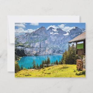 scenfotografi av sjö Oeschinen Kort
