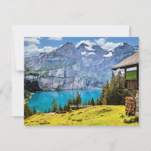 scenfotografi av sjö Oeschinen Kort