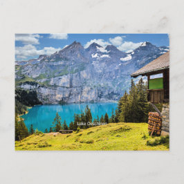 scenfotografi av sjö Oeschinen Vykort