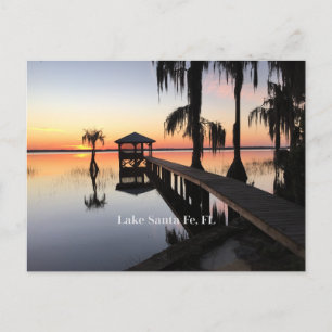 scenfotografi av sjö Santa Fe Florida Vykort
