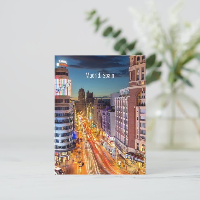 Scenfotografi i Madrid, Spanien. Vykort (Stående Fram)