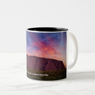 Scenfotografi - Uluru vid solnedgång Två-Tonad Mugg