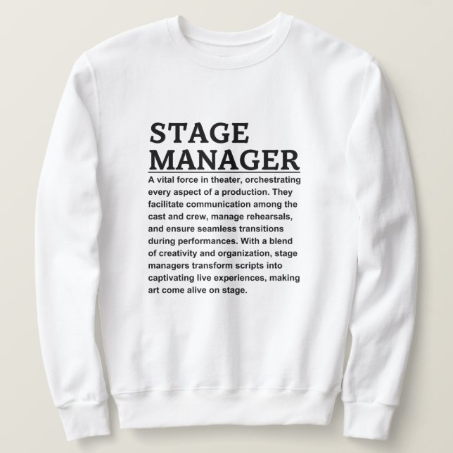 Scenhanterare Lång Ärmad Tröja (Design framsida)