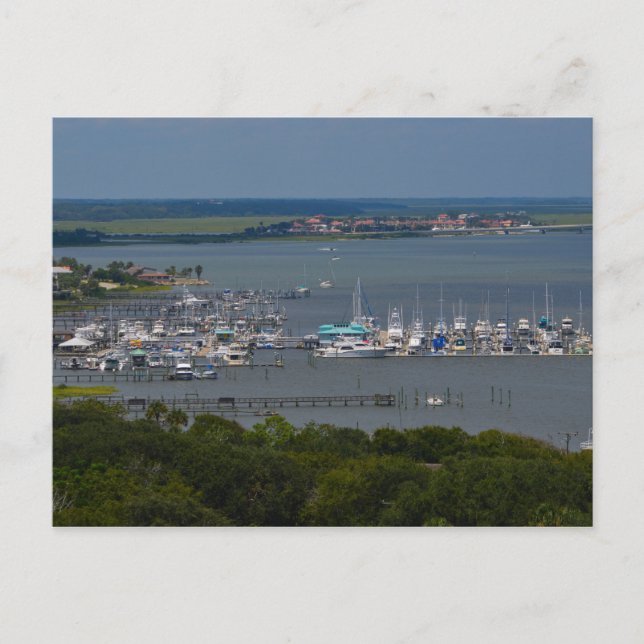 Scenia Aerial View of Florida Marina Vykort (Framsida)