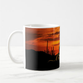 Scenia Arizona Saguaros vid Sunset Kaffemugg