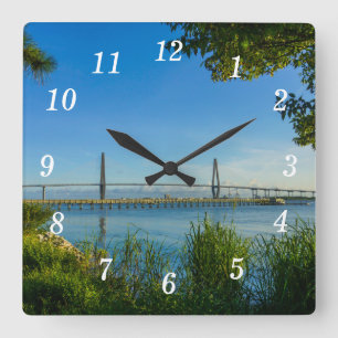 Scenia Arthur Ravenel Bridge Wall Clock Fyrkantig Klocka