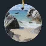 Scenia Beach at the Baths on Virgin Gorda, BVI Julgransprydnad Keramik<br><div class="desc">Baths är ett strandområde i berömd och på ett unikt sätt på ön Virgin Gorda bland de brittiska Jungfruöarna i Karibien. "Bajarna" ligger cirka 1, 2 miles (2 km) söder om den spanska staden vid den södra delen av ön mellan Vår Bay och Djävulen Bay. "Baths" är ett område med...</div>