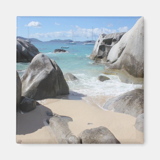 Scenia Beach at the Baths on Virgin Gorda, BVI Magnet (Framsidan)