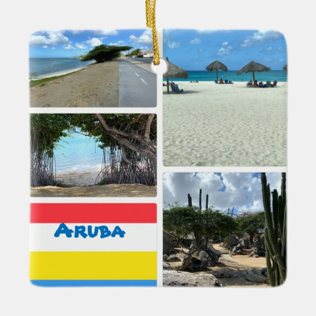 Scenia Beach och Desert Aruba Julgransprydnad Keramik (Framsida)