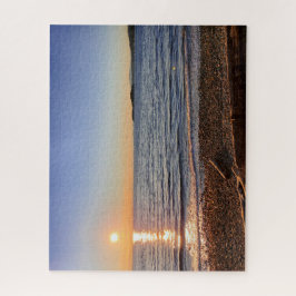 Scenia Beach Sunset Photo Jigszle Puzzle Pussel