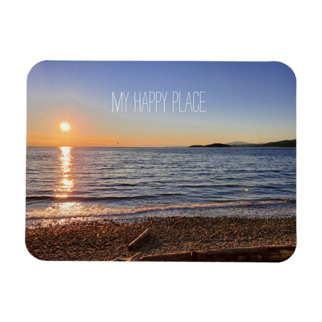 Scenia Beach Sunset Photo Magnet (Horisontell)