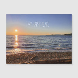 Scenia Beach Sunset Photo Magnet