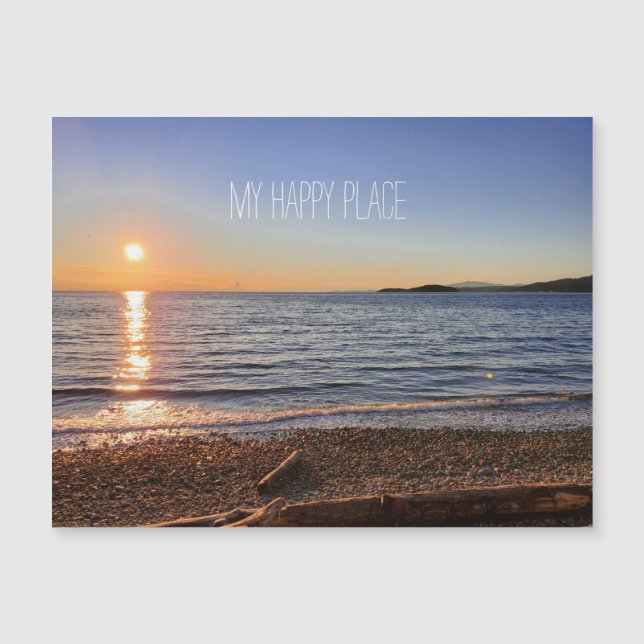 Scenia Beach Sunset Photo Magnet (Framsida)
