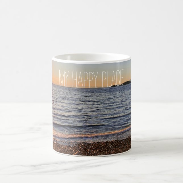 Scenia Beach Sunset Photo Magnet Kaffemugg (Center)