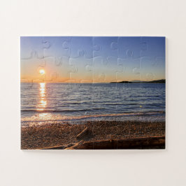 Scenia Beach Sunset Photo Oversized Jigszle Puzzle Pussel