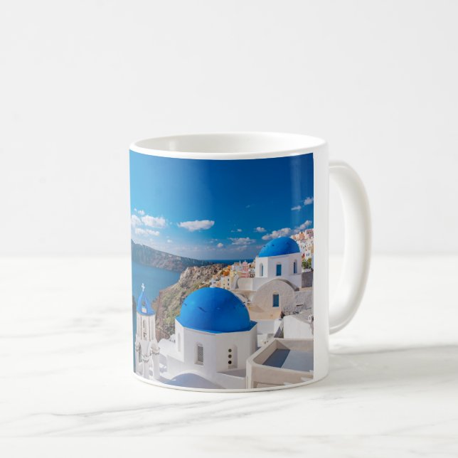 Scenia Blue Domes of Santorini Kaffemugg (Framsida höger)