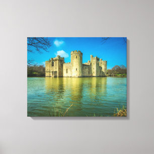 Scenia Bodiam Castle i Öster Sussex England Canvastryck