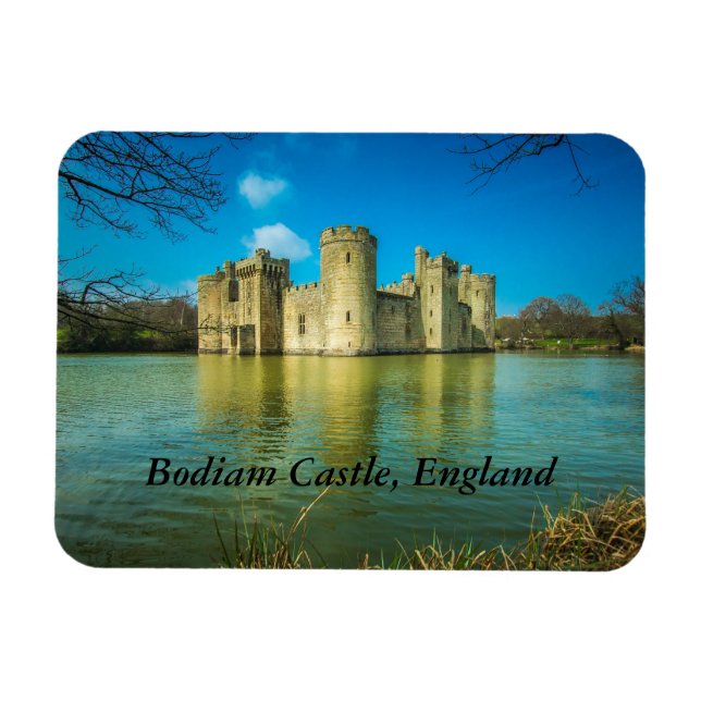 Scenia Bodiam Castle i Öster Sussex England Magnet (Horisontell)