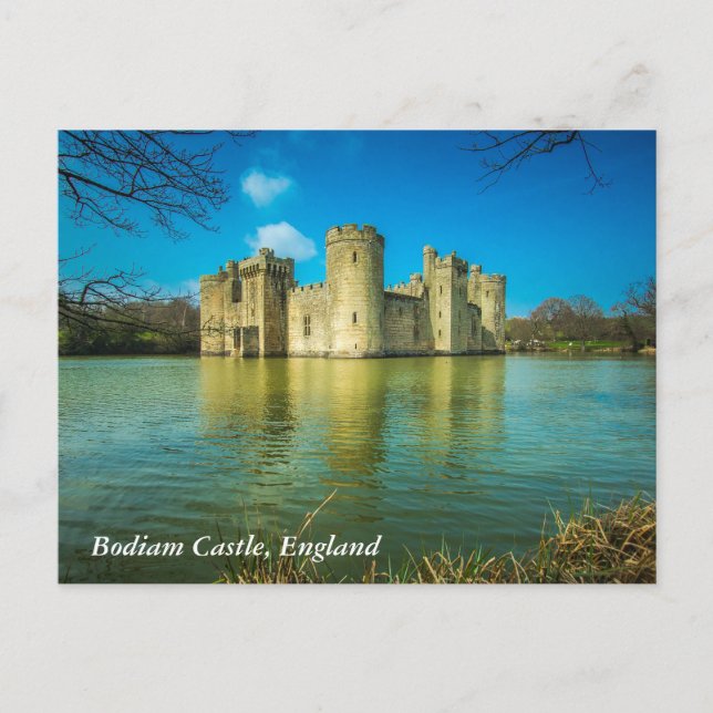 Scenia Bodiam Castle i Öster Sussex England Vykort (Framsida)