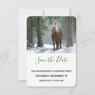 Scenia Brown Horse i en vinterjul Spara Datumet