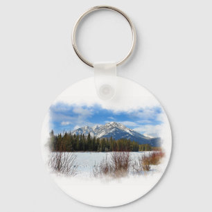 Scenia Cascade Mountain - Banff Alberta Nyckelring