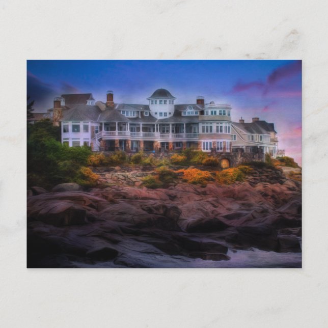 Scenia Coastal Sunrise Cape Neddick Maine Vykort (Framsida)