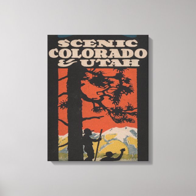 Scenia Colorado & Utah Travel Poster Canvastryck (Framsida)