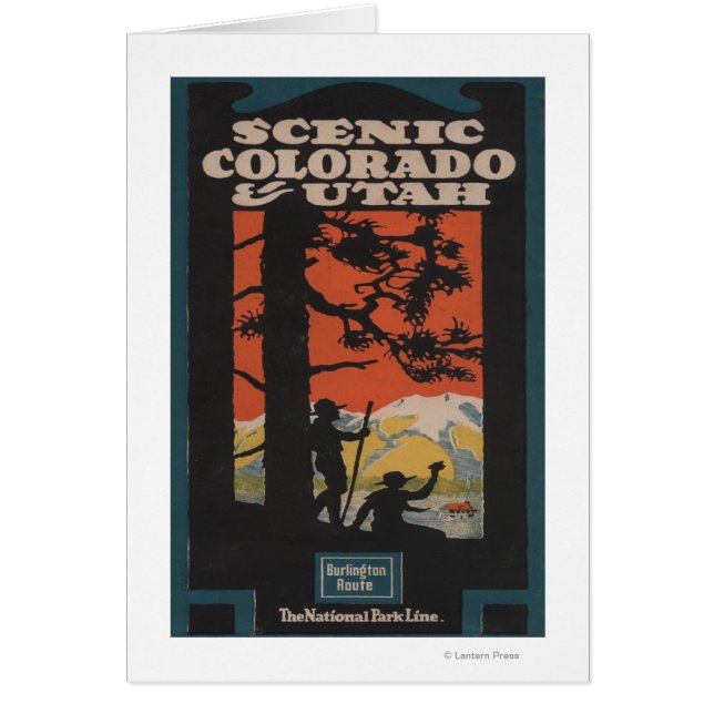 Scenia Colorado & Utah Travel Poster Hälsningskort (Framsidan)