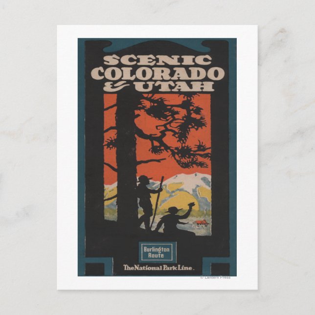 Scenia Colorado & Utah Travel Poster Vykort (Framsida)