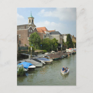 Scenia Dutch Canal Boat Picturesque Nederländerna Vykort