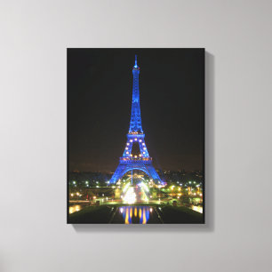 Scenia Eiffel Torn i natt Canvastryck