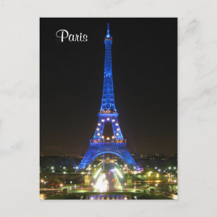 Scenia Eiffel Torn i natt Vykort