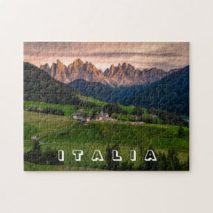 Scenia Funes Valley, Dolomites, Italien Pussel