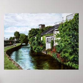 Scenia Galway City Ireland Canal View Poster