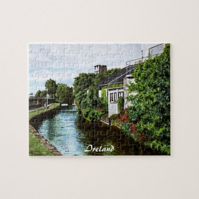 Scenia Galway City Ireland Canal View Pussel (Horisontell)