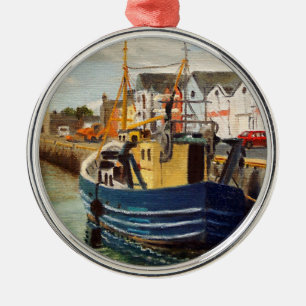 Scenia Galway City Ireland FishBoat Julgransprydnad Metall