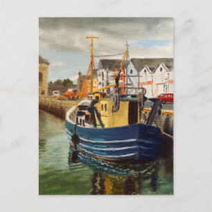 Scenia Galway City Ireland FishBoat Vykort