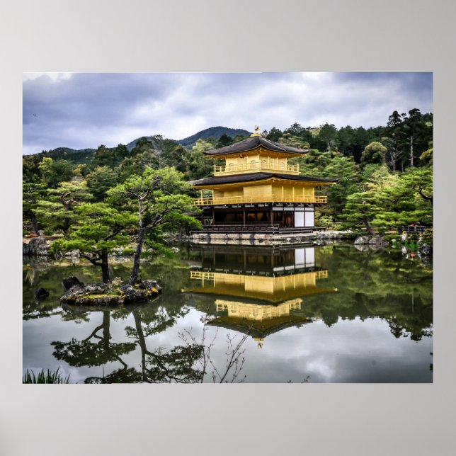 Scenia Golden Pavilion Japanska Garden Poster (Framsidan)