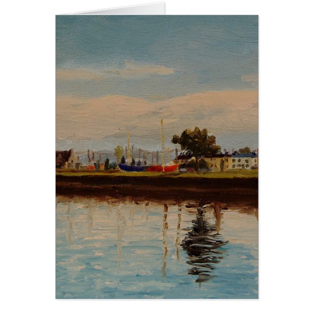 Scenia Harbor i Galway City Ireland Hälsningskort (Framsidan)