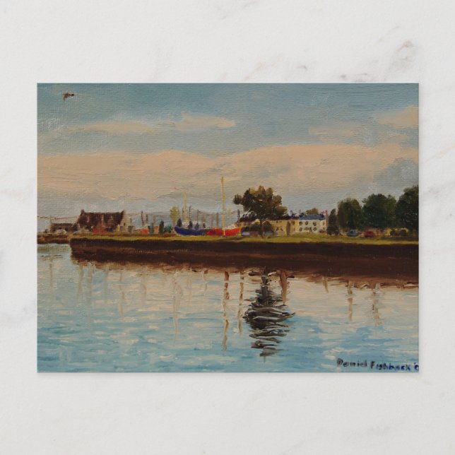 Scenia Harbor i Galway City Ireland Vykort (Framsida)