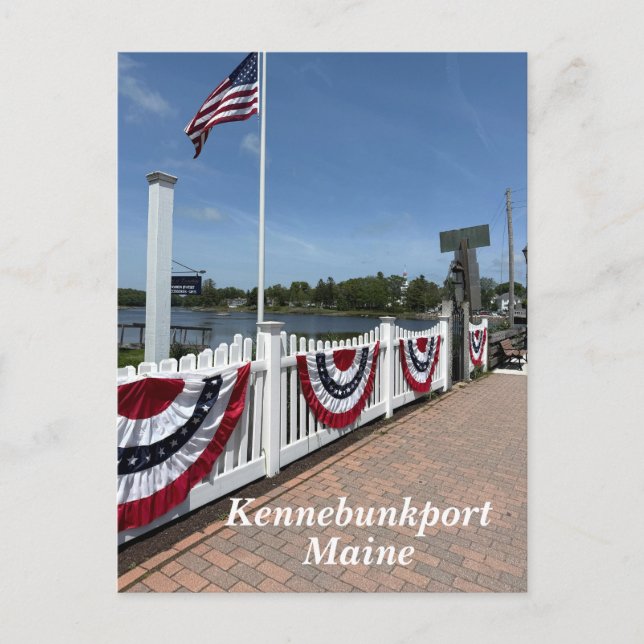 Scenia Kennebunkport Maine Helg Vykort (Framsida)