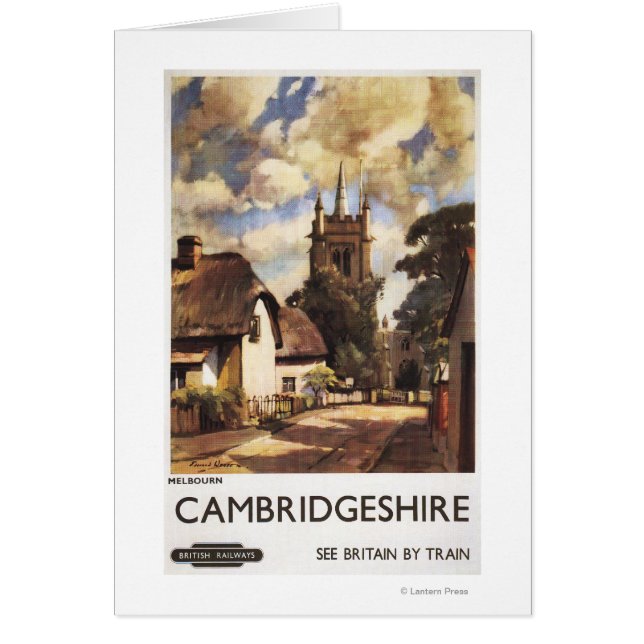 Scenia Land View British Railways Poster Hälsningskort (Framsidan)