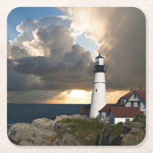 Scenia Lighthouse Beacon Underlägg Papper Kvadrat